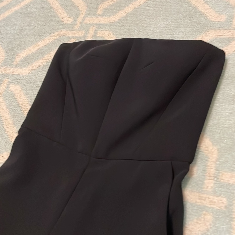 Topshop black jumpsuit romper strapless 0 xs